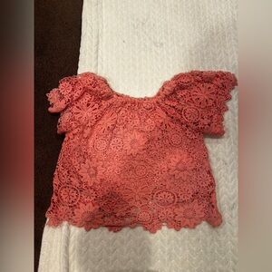 Nightcap Coral Lace Blouse